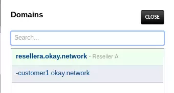fusionpbx reseller domain list