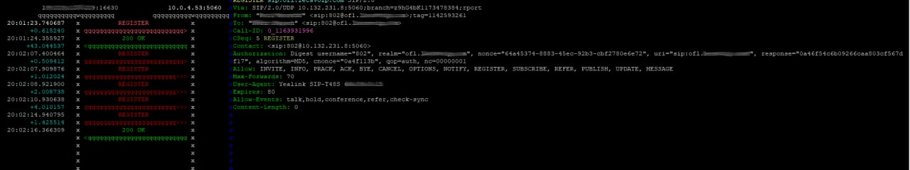 sngrep freeswitch slowness